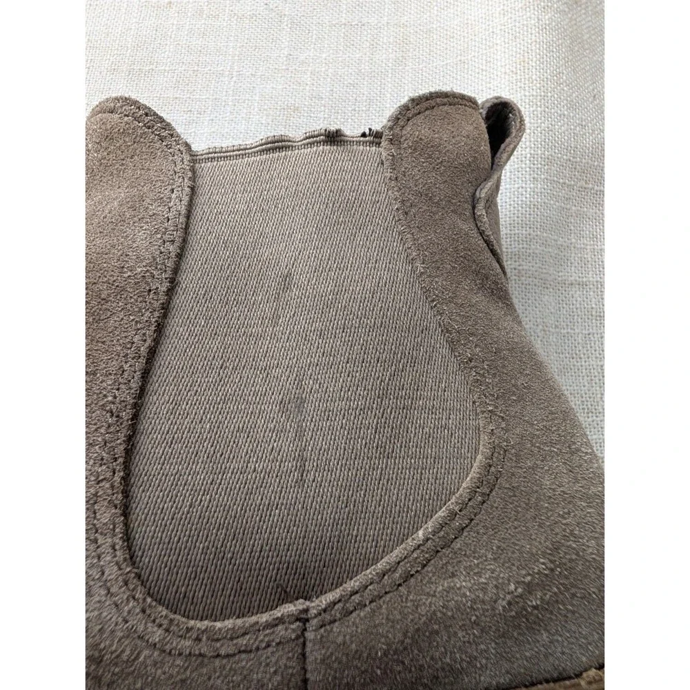 UGG Women’s Gray Suede Chelsea Boots Faux Fur Lined - Size 6